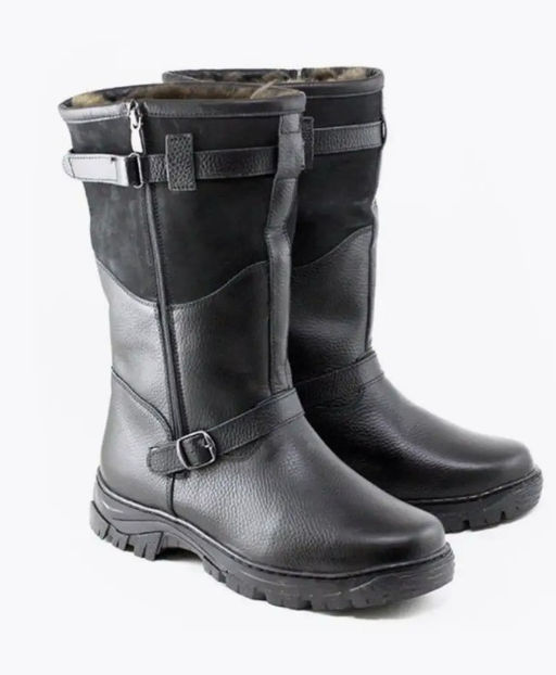 Монголки черные с замком, литая подошва,