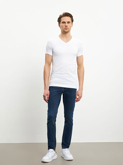 V Yaka K?sa Kollu Erkek Atlet - Waikiki фото 5