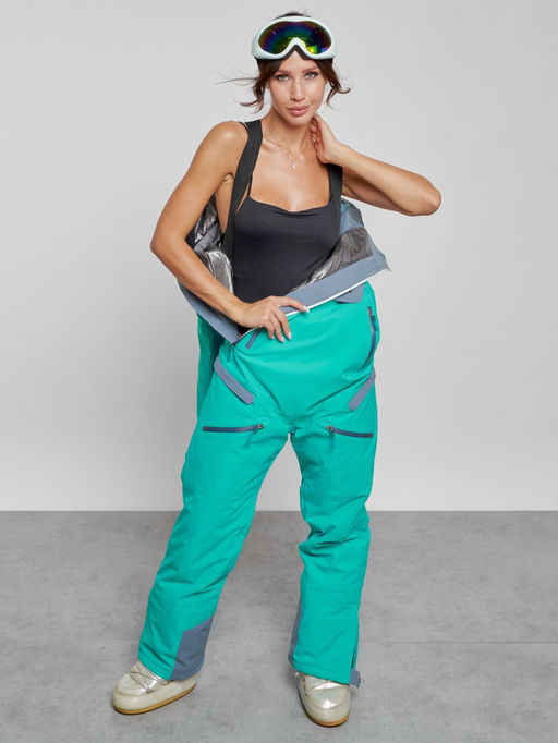 Горнолыжный комбинезон женский зимний зеленого цвета 2323Z - Mtforce фото 2