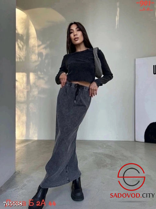 Женская юбка варёнка длинная - Bruno фото 5