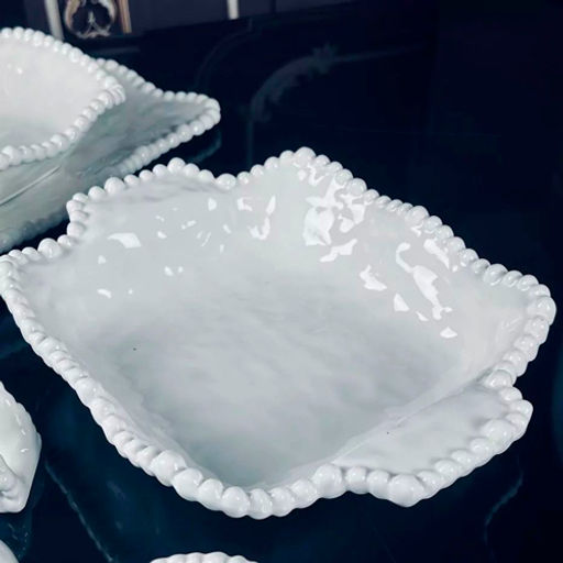 Квадратное блюдо 29см с ручками МАРИНЕТ в под.уп. Фарфор арт.305-216 /Lenardi/