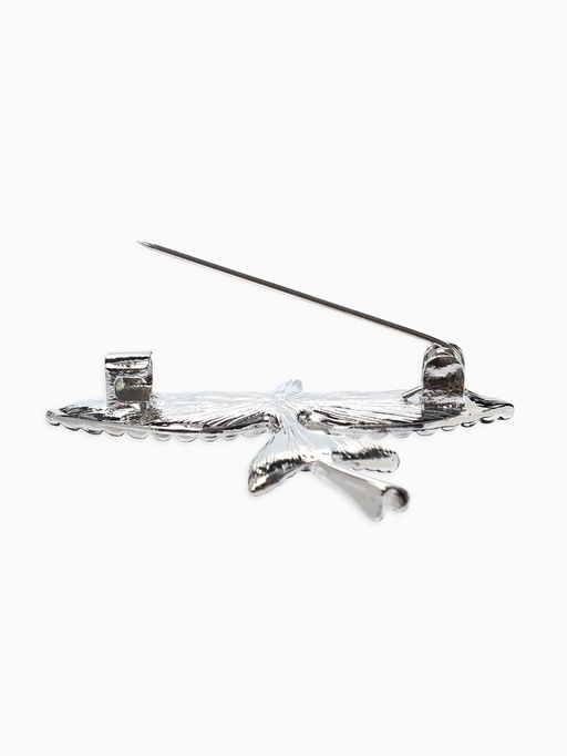 Брошь «Летучая рыба», цвет серебро