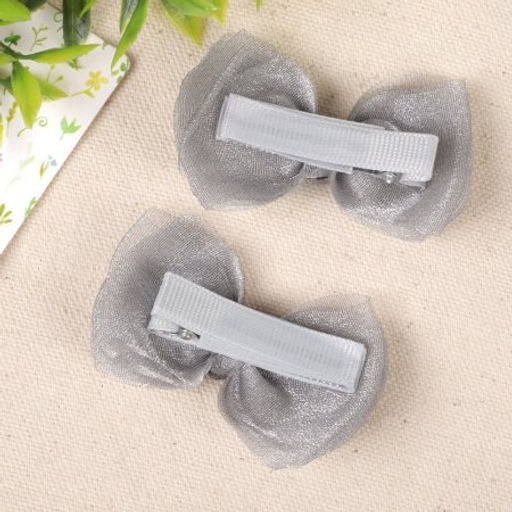 Банк-зажим для волос набор 2 штуки / YIW-20 /уп 1/светло-серый - Галеонтрейд фото 2