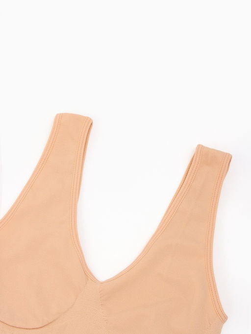 Топы бесшовные MINAKU, набор 3 шт., размер 48, цвет белый, чёрный, бежевый