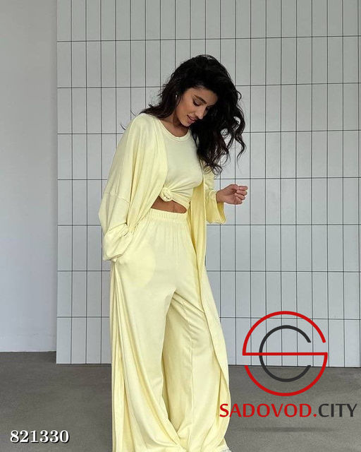 Костюм тройка футболка+штаны+кардиган - Bruno фото 2