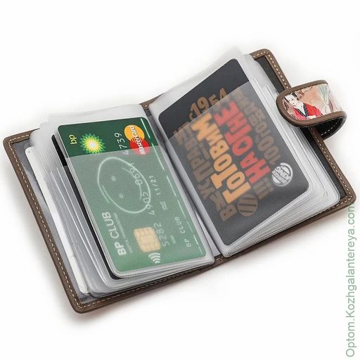 Женская кожаная визитница Sergio Valentini СВ 8138/1-010  фото 6