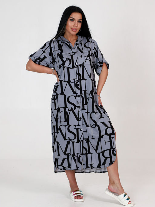 5116 ПЛАТЬЕ ЖЕНСКОЕ (Серый) - А-дина фото 2