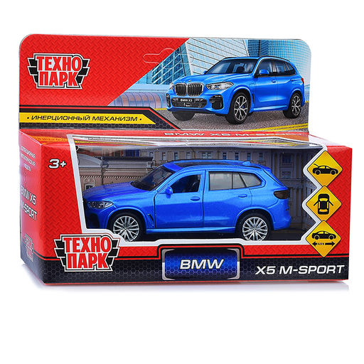 Машина металл. BMW X5 M-sport 12 см. (открыв. двери, багаж, синяя) в коробке