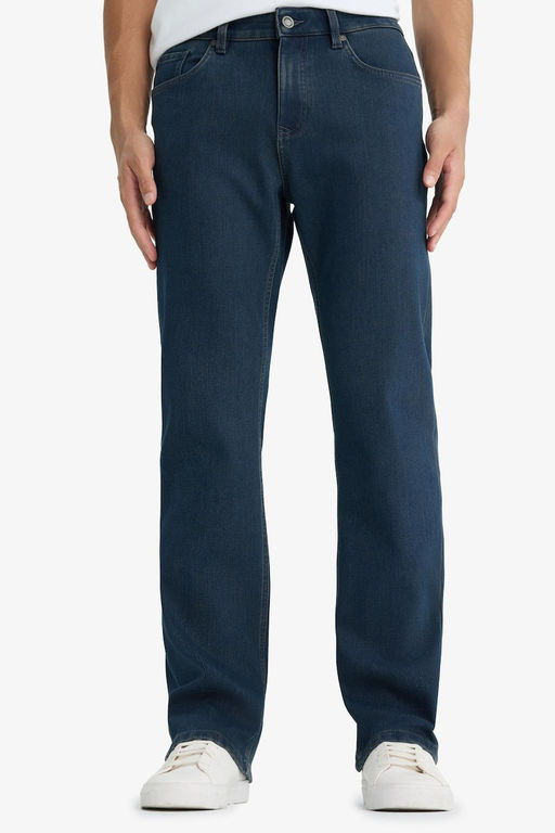 Прямые джинсовые брюки с высокой талией и широкими штанинами Diago Comfort Fit - Defacto фото 10