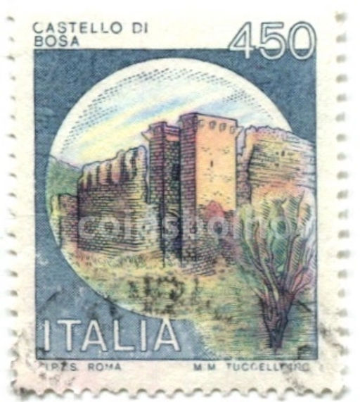 Марка Замок Кастелло де Боза 1983 год Италия