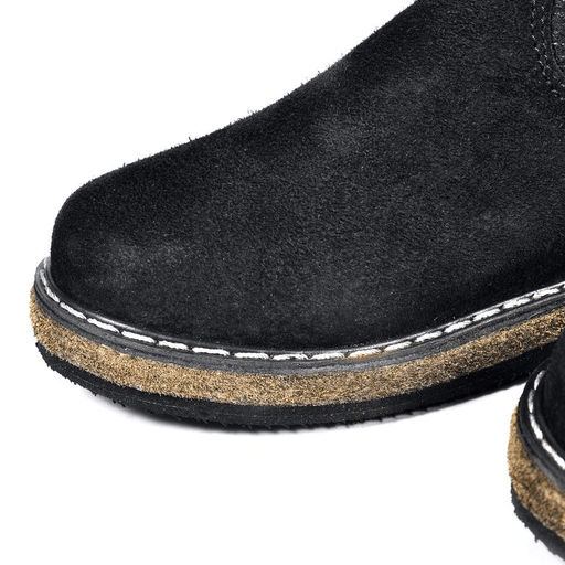 Сапоги натуральная замша, натуральная овчина, черные, войлочная подошва, - Мирунт фото 26