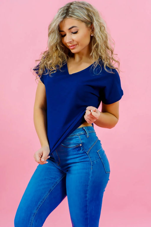 Футболка женская , цвет синий