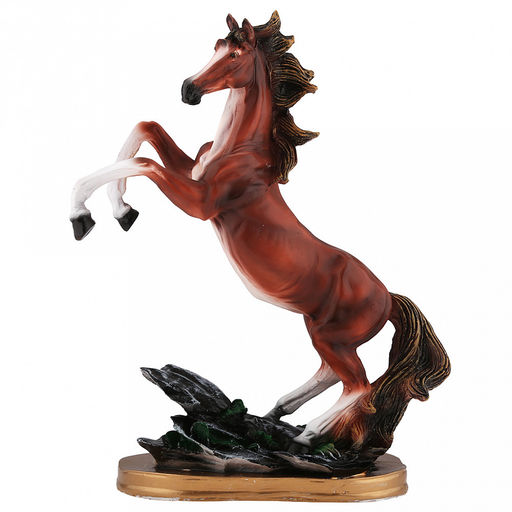 Скульптура-фигура для сада из полистоуна "Лошадь в яблоках на подставке" h41см, коричневый, "Символ 2026 года" (Россия)