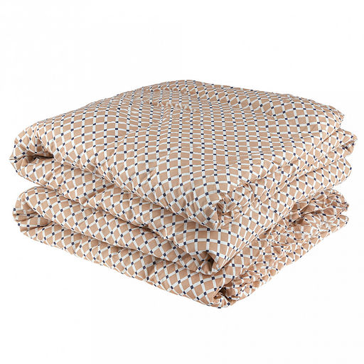 Одеяло 1,5 спальное "Виши" беж 145х210см, теплое, наполнитель 300г/м2 - файбер высшего сорта, чехол бязь "Комфорт" 121г/м2 (хлопок 100%), стеганое, упаковка "Компакт" пакет ПВХ, еврослот, д25х55см/1кг, "Домашняя мода" (Россия)