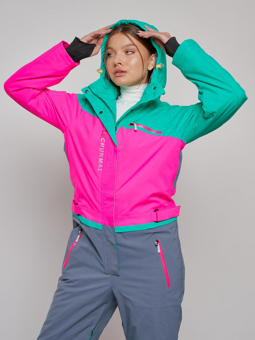 Горнолыжный комбинезон женский зимний зеленого цвета 2327Z - Chunmai фото 20