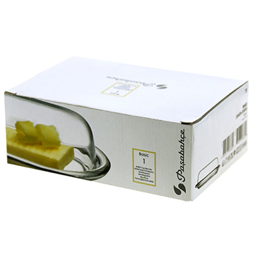 "Бейсик (Basic)" Масленка-сырница стеклянная 13х19,7х6,6см, цветная коробка, Pasabahce (Турция)