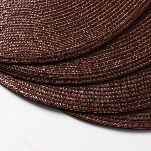 Набор салфеток сервировочных на стол Доляна Лофт, 4 шт, d=38 см, цвет коричневый  фото 5