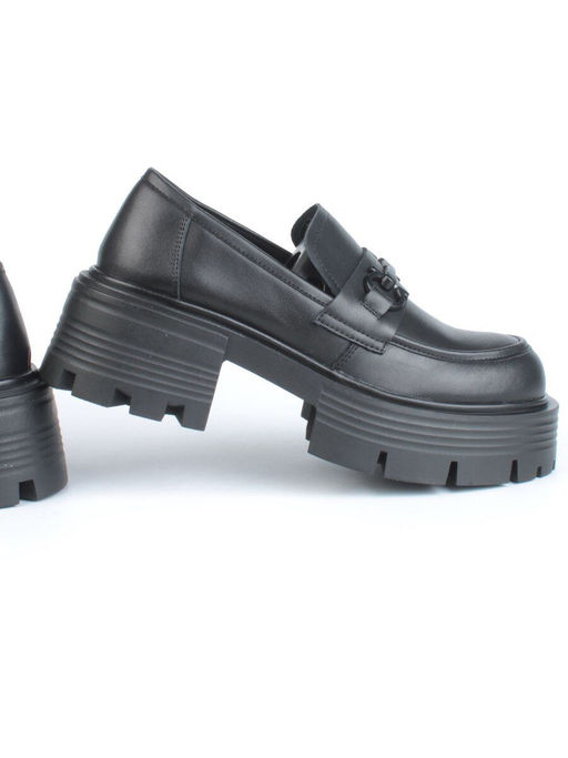 03-C1805-1 BLACK Лоферы женские (натуральная кожа) - Фабричный китай фото 13