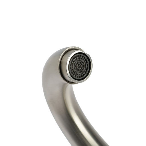 Смеситель для раковины ZEIN Z3728, двухвентильный, длина излива 12.5 см, сатин