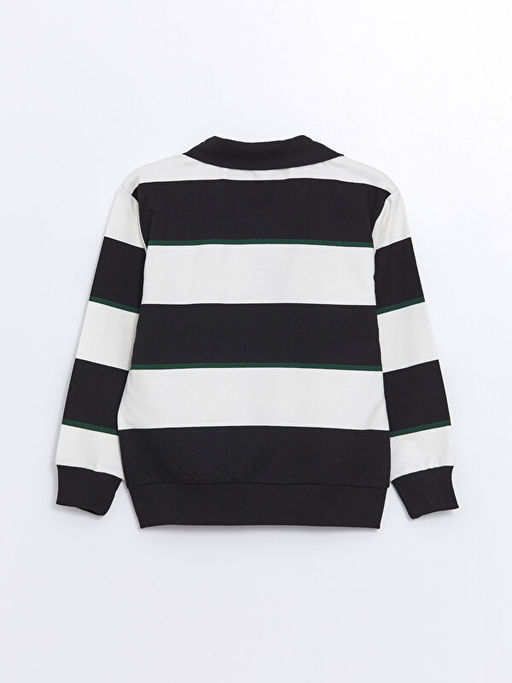Polo Yaka ?izgili Uzun Kollu Erkek ?ocuk Sweatshirt - Waikiki фото 2