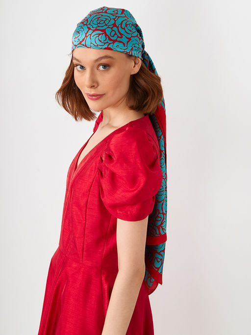 Большой, мягкий, тонкий и очень нежный двусторонний палантин с рисунком - Tantino фото 9