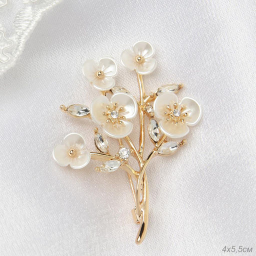 Брошь Цветок / 5389 G /уп 12/