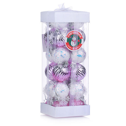 Набор новогодних шаров "Мерцание" 4см*24шт