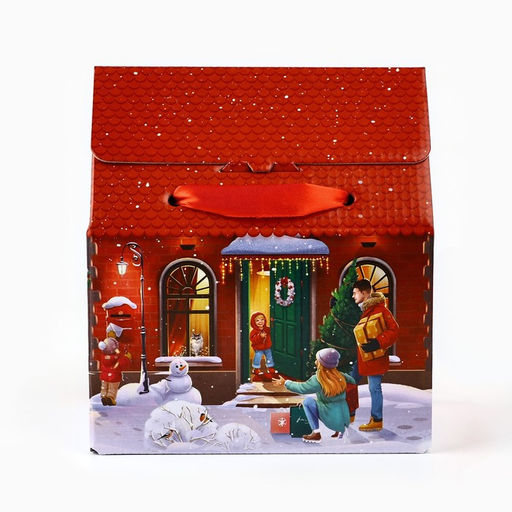 Коробка подарочная новогодняя складная « Городская жизнь », 15 х 18 х 10 см