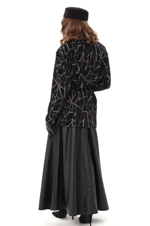 Кардиган NIKVA н1006-1 черная геометрия  фото 4