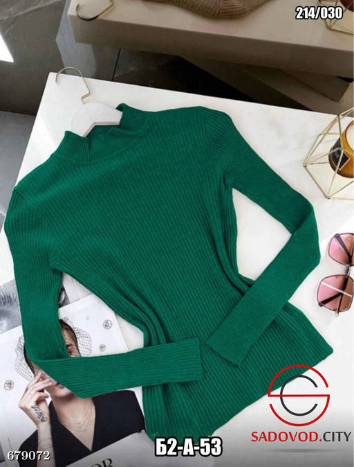 Женская однотонная водолазка