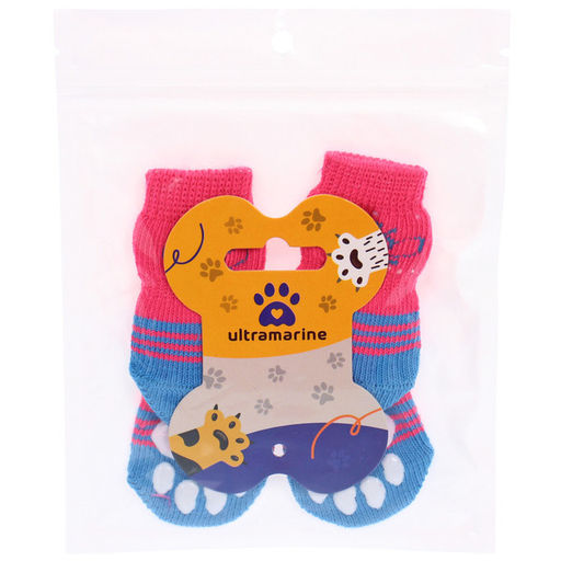 Цена за 5 шт. Носочки для животных "LAPUSIK", королева, цвет розовый, размер s, 2,5см