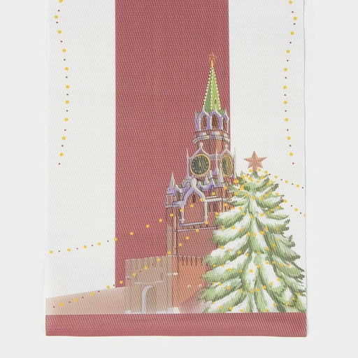 Дорожка новогодняя на стол Доляна Московский мишка, сервировочная, 180?30 см