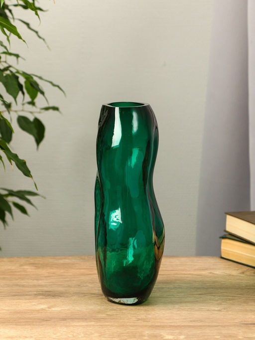 Ваза «Шерил», 27×16 см, стекло, зелёная