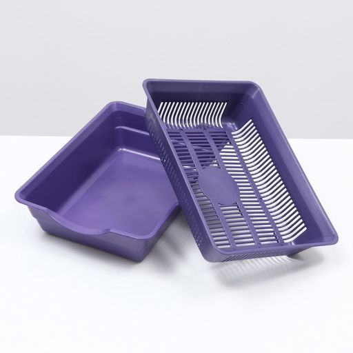 Туалет глубокий с сеткой 36×25×9 см, фиолетовый