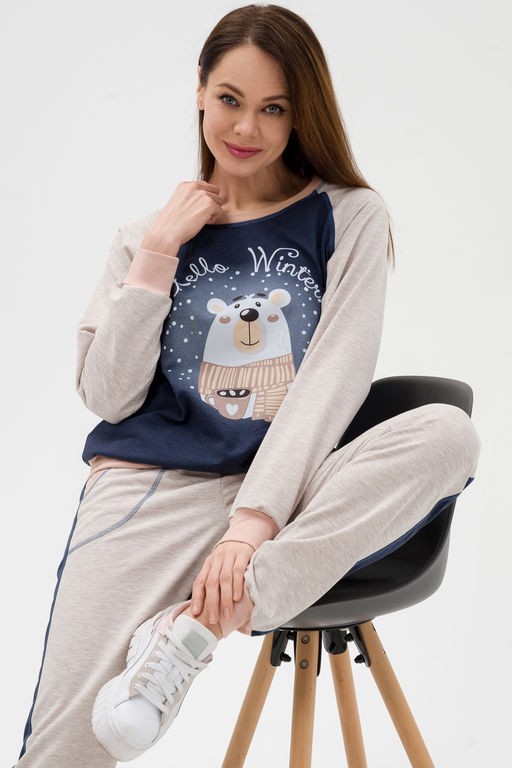 Костюм женский из футера Гамми индиго - Амадэль фото 11