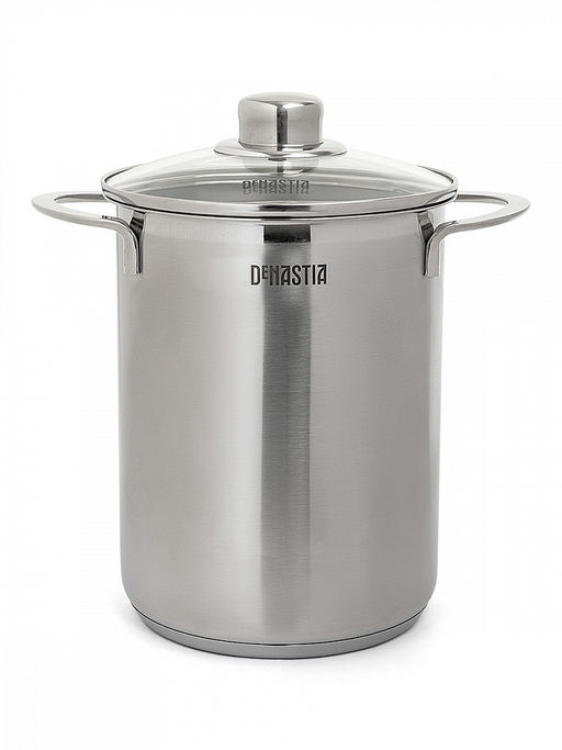 Кастрюля с крышкой и сеткой 4,2л серый нержавеющая сталь