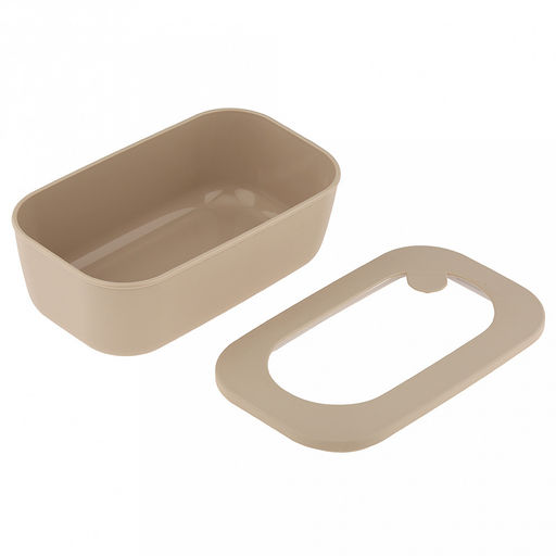 Контейнер для продуктов пластмассовый Нео 0,9л, 21x12,5x7см, прямоугольный, герметичный, с крышкой, латте, клапан для выпуска пара, подходит для СВЧ (Россия) - Домашняя мода фото 6