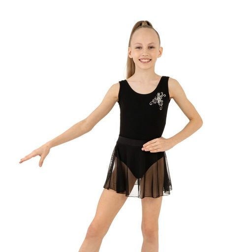 Юбка гимнастическая Grace Dance, на поясе, р. 28, цвет чёрный  фото 3