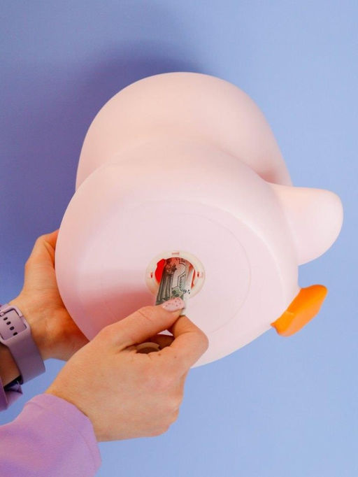 Копилка Cute penguin, pink (28 см), пластик