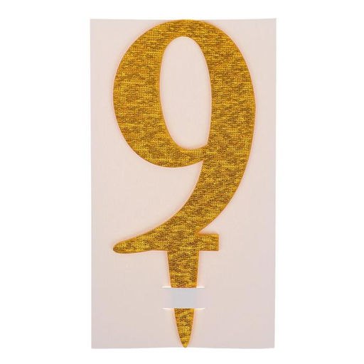 Цена за 7 шт. Топпер для торта «9», акрил, МИКС
