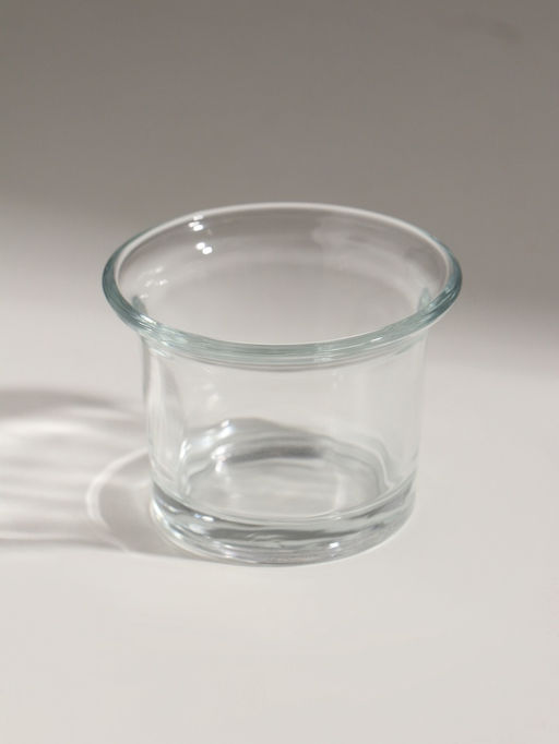 Цена за 3 шт. Стеклянный подсвечник на 1 свечу на 1 свечу «Стаканчик», прозрачный, 6.2×4.6×6.2 см