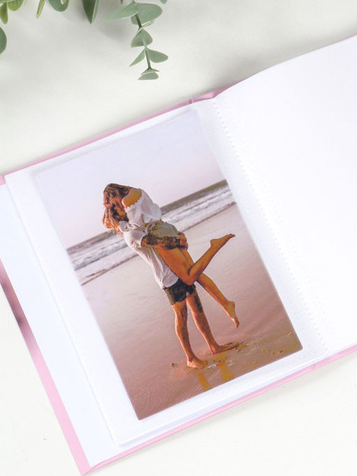 Фотоальбом на 40 фото 10×15 см «Розовое сердце в цветах», в коробке, 4.5×14×17 см