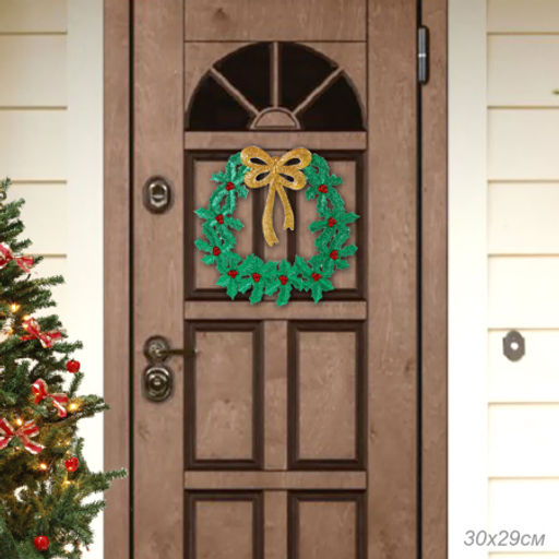 Новогоднний Венок на дверь 30 см / G682 /уп 200/ - Галеонтрейд фото 4