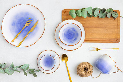 Тарелка для закуски 21*21*2 см Кантри фиолетовая - Elan gallery фото 8