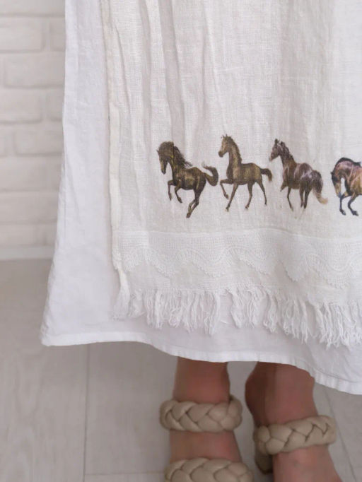 умягченный лен 100% платье - Luxuria фото 16