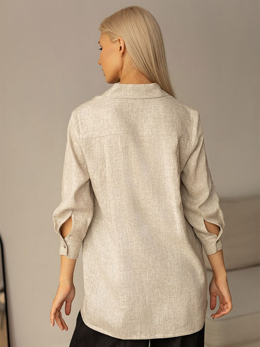 Рубашка лен 60%, вискоза 40% - Волтри фото 3