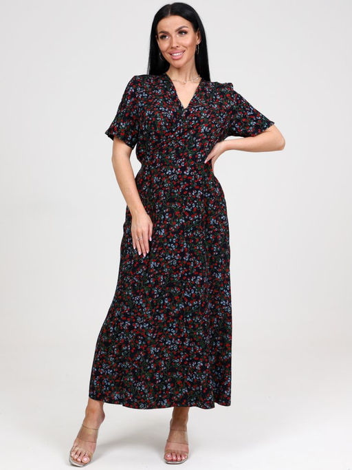 514 ПЛАТЬЕ-ХАЛАТ (Темно-синий) - А-дина фото 2