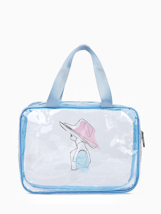 Косметичка для бассейна, с ручками, прозрачная
