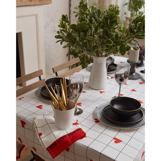 Скатерть Этель Love is 149х220см, 100% хлопок, саржа 190 г/м2  фото 5