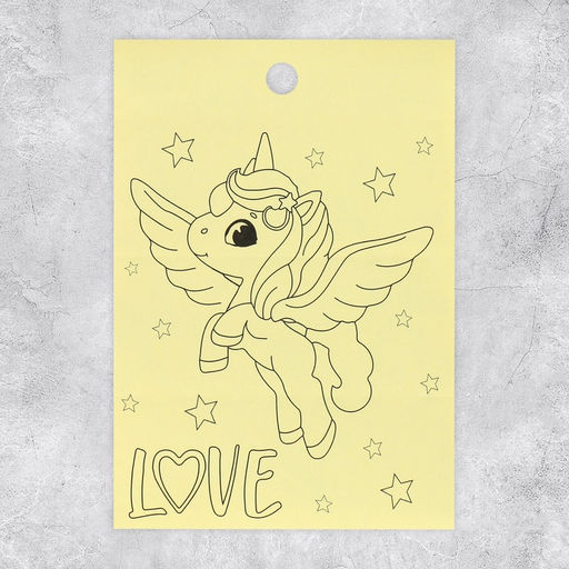 Цена за 10 шт. Наклейки детские бумажные «Волшебный мир», c раскраской на обороте, 11 х 15.5 см